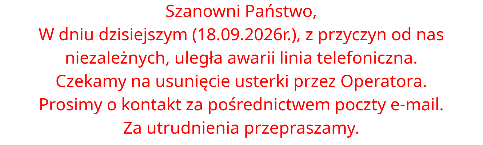 Awaria linii