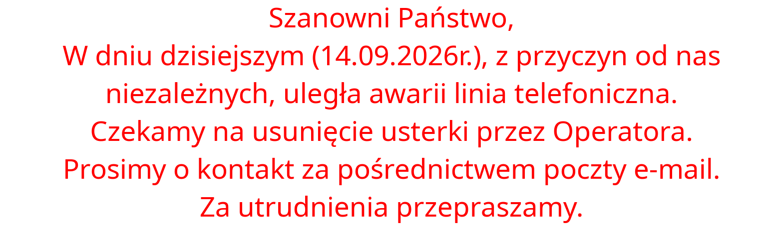 Awaria linii
